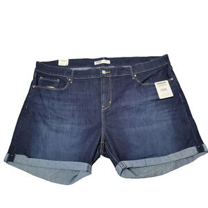 Signature Levi Strauss Co Gold Label Mid-Rise 5" Dark Wash Shorts Women 20/W35